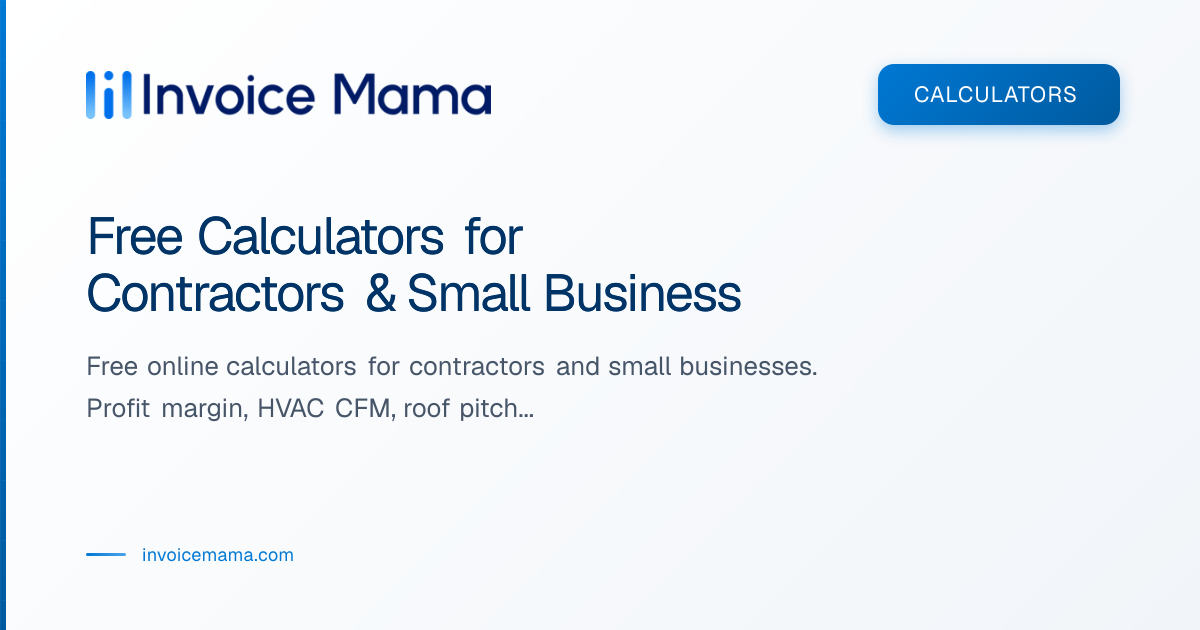 Free Calculators for Contractors & Small Business