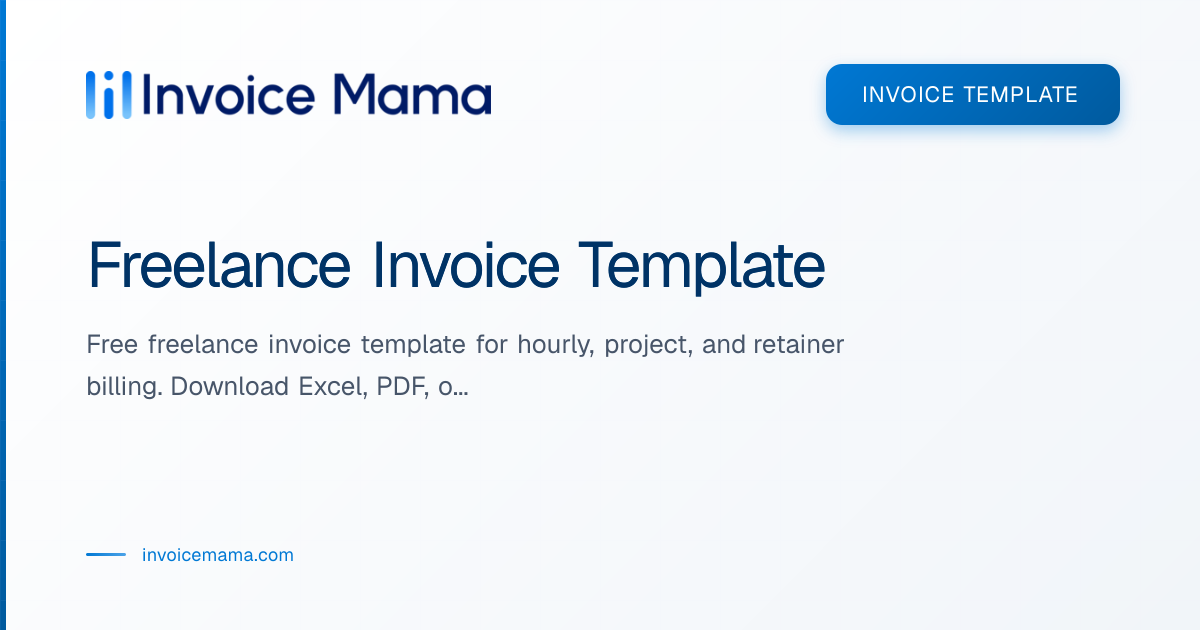 Freelance Invoice Template - Free Download | Invoice Mama