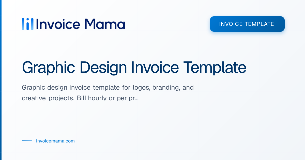 Professional Graphic Design Invoice Template | Invoice Mama