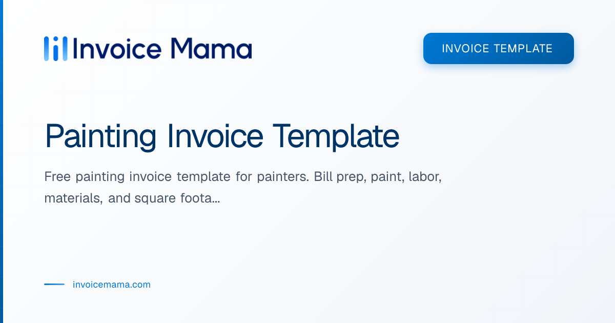 Painting Invoice Template - Free Download | Invoice Mama