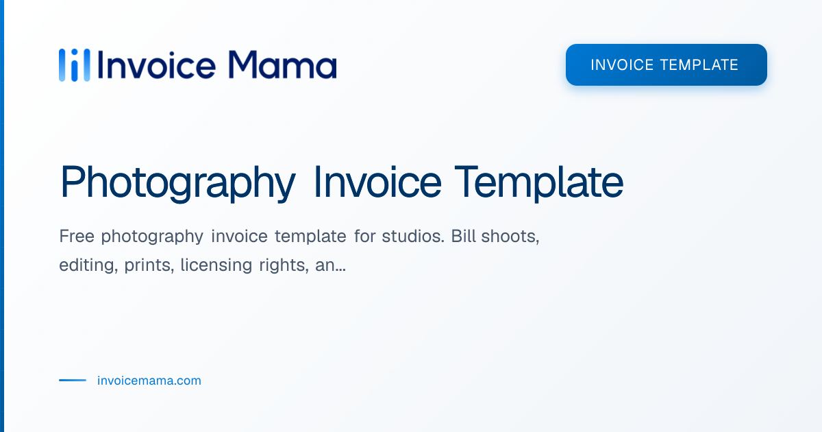 Professional Photography Invoice Template | Invoice Mama