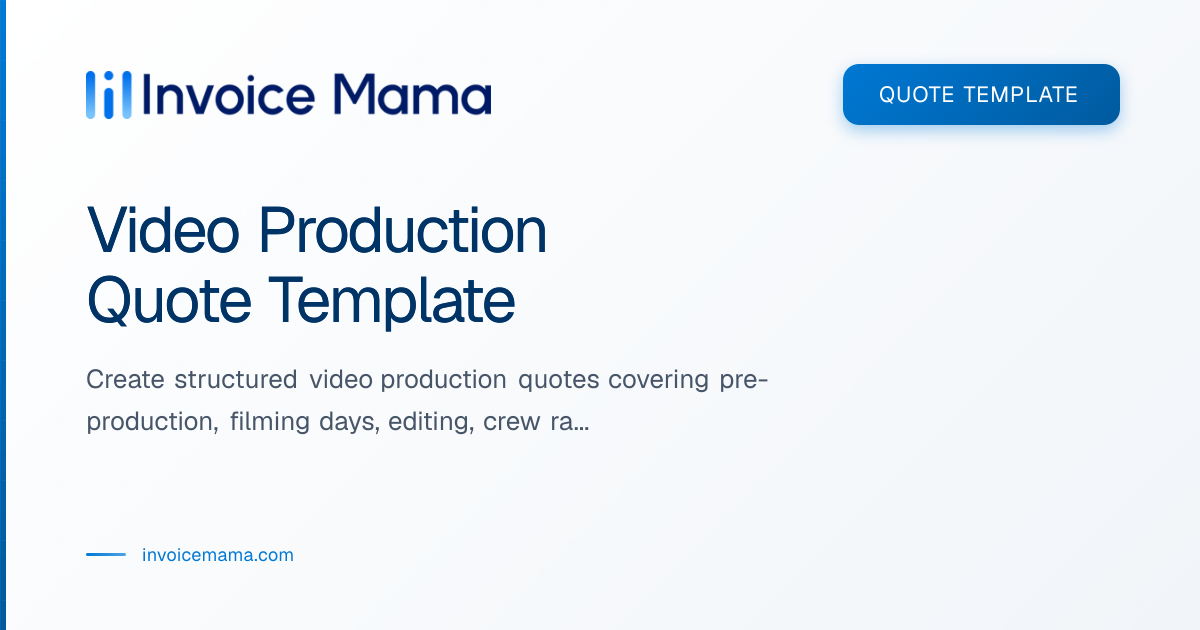 Corporate Video Production Quote Template | Invoice Mama